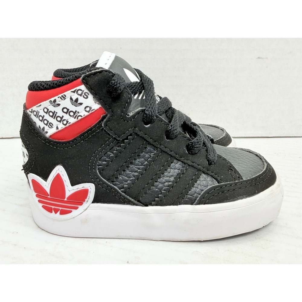 Adidas Originals Hard Court Hi I Toddler Black Red Sneakers Size 5K FV6981